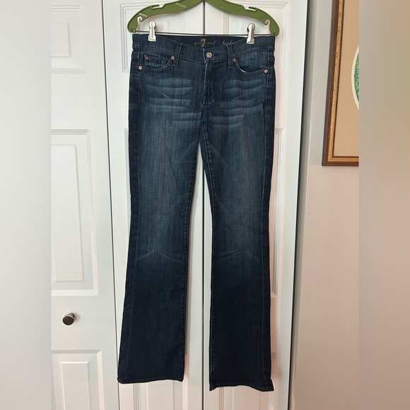 7 For All Mankind Women's Sz 27/4 Western Cotton Blend Cowgirl Bootcut Jeans - Picture 1 of 13